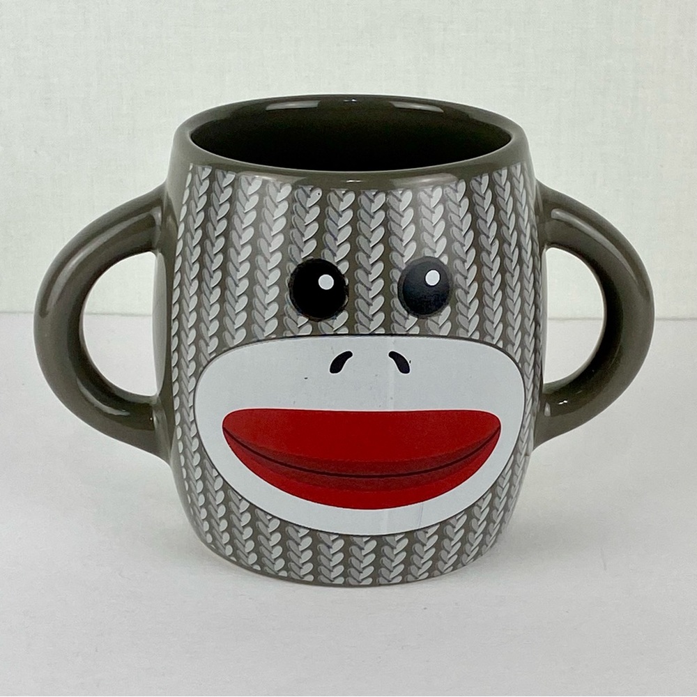 Galerie Sock Monkey Double Handle Mug